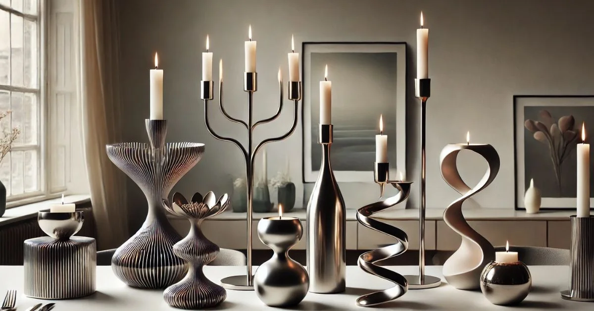 Lysestager i Georg Jensen stil
